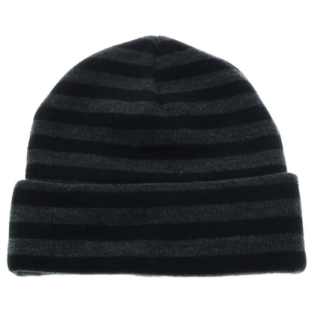 SUPREME(シュプリーム) 16AW VERTICAL LOGO STRIPED BEANIE バーティカルロゴ ストライプニットビーニー ブラック ボーダー