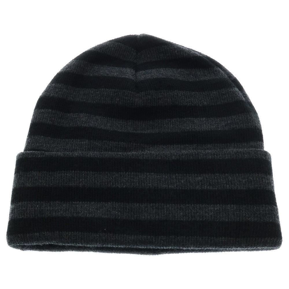 SUPREME(シュプリーム) 16AW VERTICAL LOGO STRIPED BEANIE バーティカルロゴ ストライプニットビーニー ブラック ボーダー