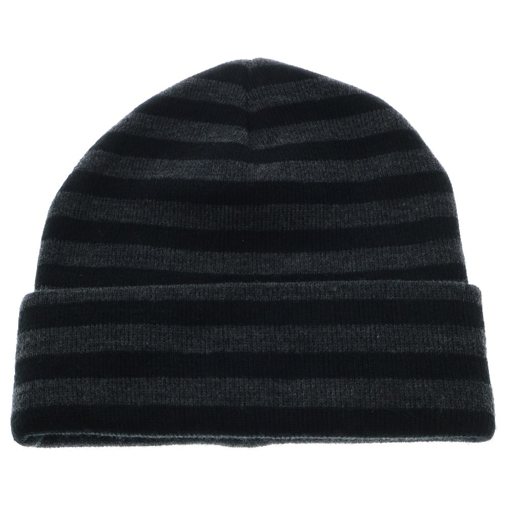 SUPREME(シュプリーム) 16AW VERTICAL LOGO STRIPED BEANIE バーティカルロゴ ストライプニットビーニー ブラック ボーダー
