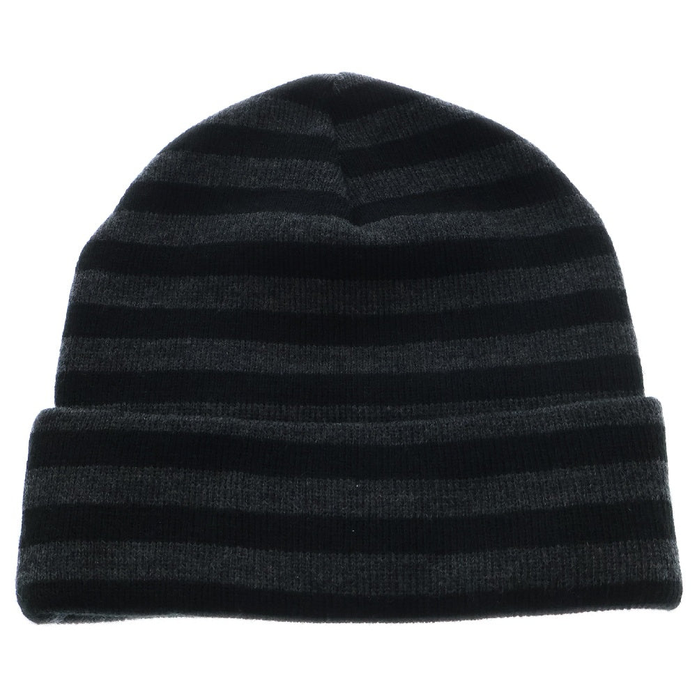 SUPREME(シュプリーム) 16AW VERTICAL LOGO STRIPED BEANIE バーティカルロゴ ストライプニットビーニー ブラック ボーダー