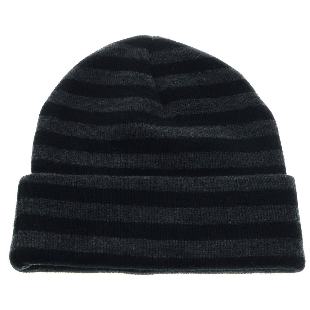 SUPREME(シュプリーム) 16AW VERTICAL LOGO STRIPED BEANIE バーティカルロゴ ストライプニットビーニー ブラック ボーダー