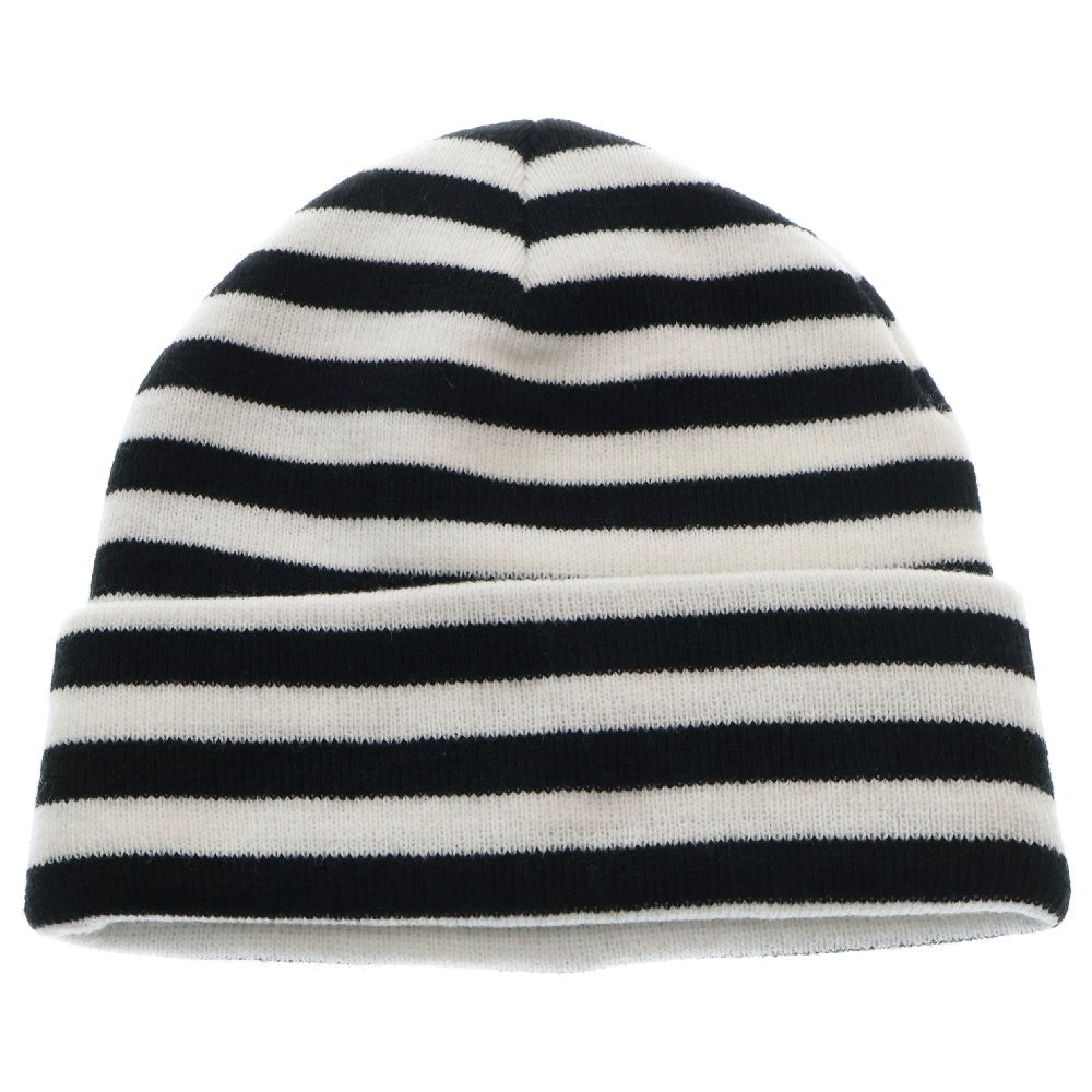 SUPREME(シュプリーム) 16AW VERTICAL LOGO STRIPED BEANIE バーティカルロゴ ストライプニットビーニー ホワイト ボーダー