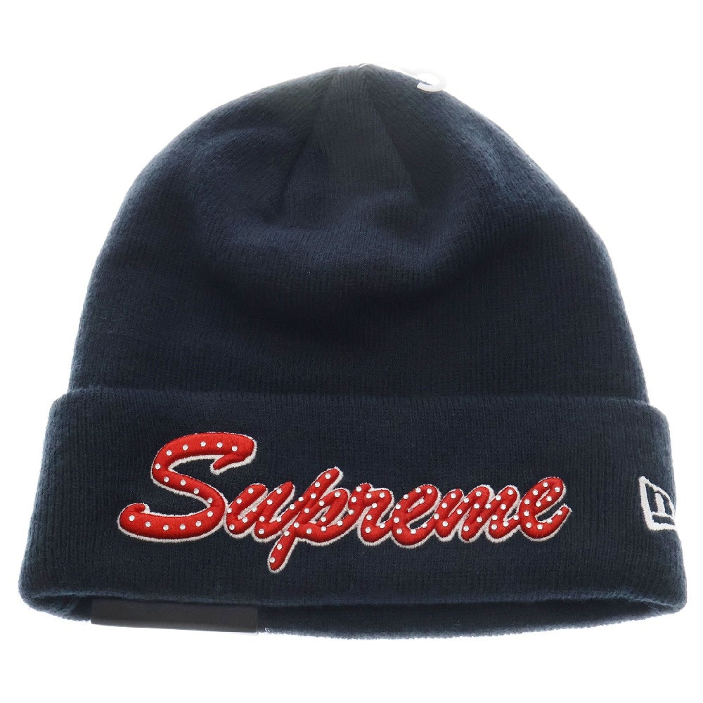 SUPREME(シュプリーム) 18AW NEW ERA Script Beanie スクリプトロゴニットビーニー ネイビー