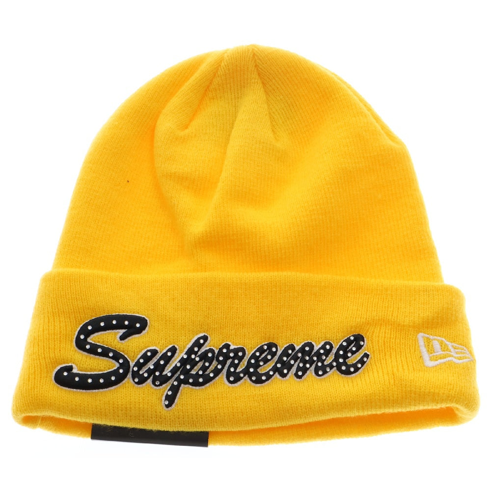 SUPREME(シュプリーム) 18AW NEW ERA Script Beanie スクリプトロゴニットビーニー イエロー