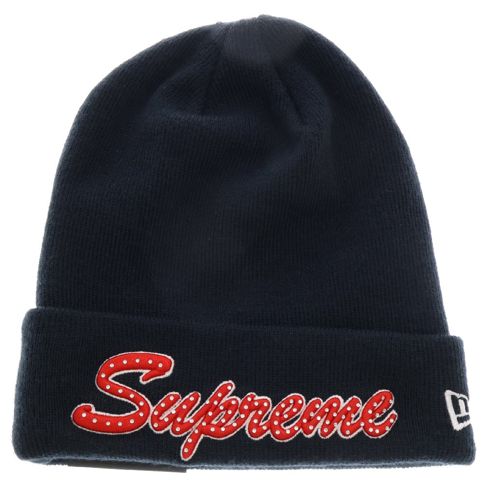 SUPREME(シュプリーム) 18AW NEW ERA Script Beanie スクリプトロゴニットビーニー ネイビー