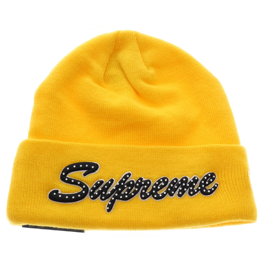 SUPREME(シュプリーム) 18AW NEW ERA Script Beanie スクリプトロゴニットビーニー イエロー