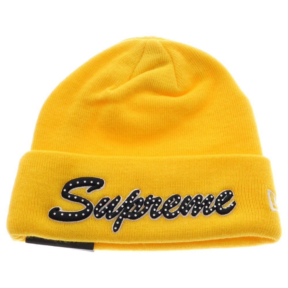 SUPREME(シュプリーム) 18AW NEW ERA Script Beanie スクリプトロゴニットビーニー イエロー