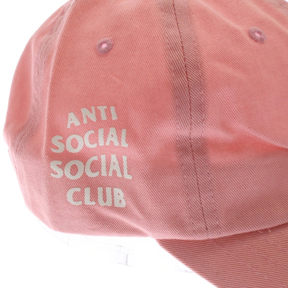 ANTI SOCIAL SOCIAL CLUB(アンチソーシャルソーシャルクラブ) サイドロゴプリント キャップ 帽子 ピンク