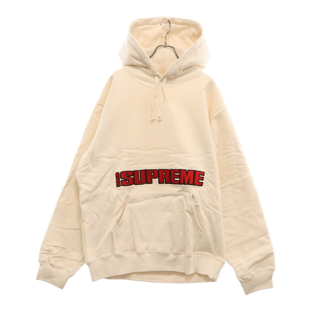 SUPREME(シュプリーム) 19SS Blockbuster Hooded Sweatshirt ブロックバスターフーディー スウェット プルオーバーパーカー アイボリー