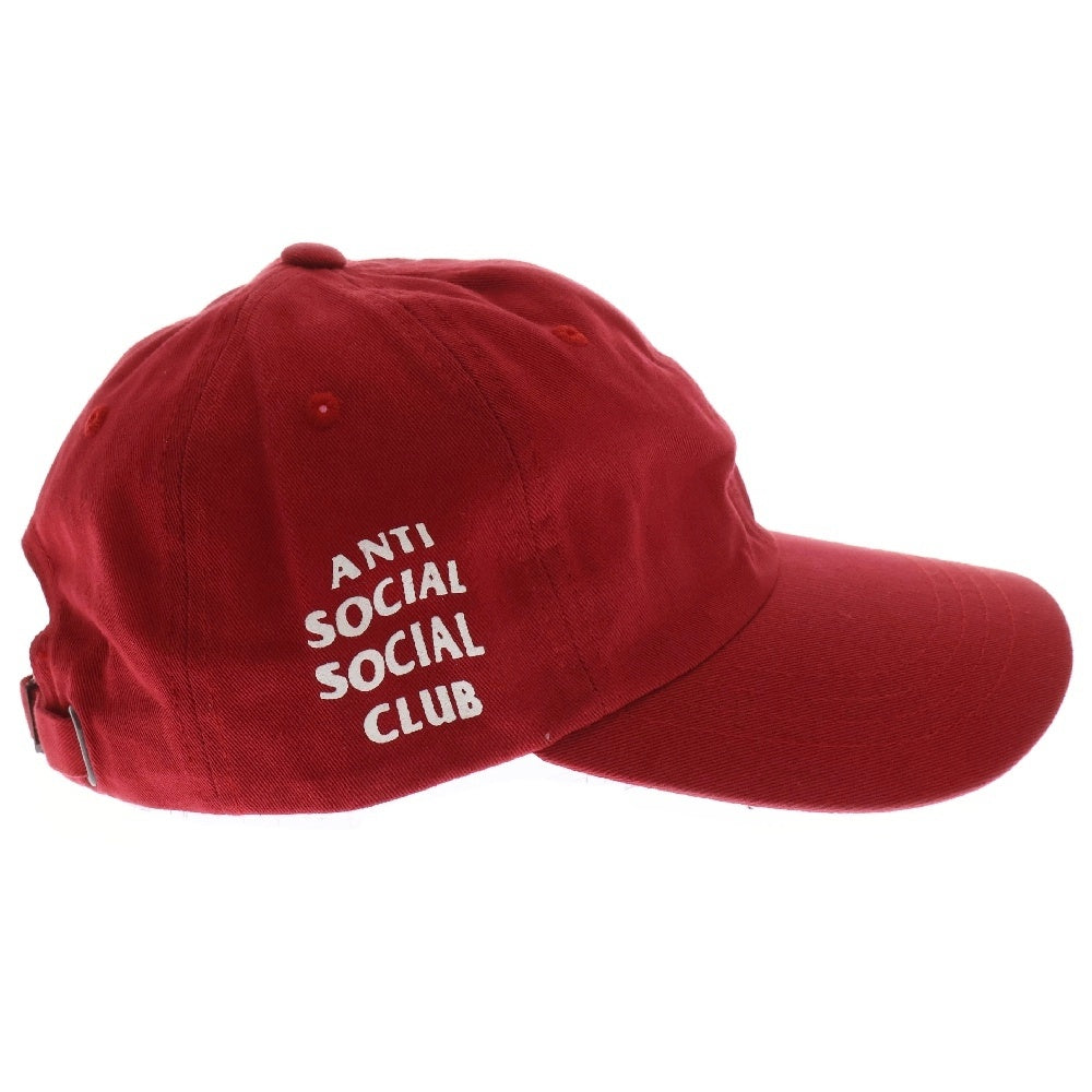 ANTI SOCIAL SOCIAL CLUB(アンチソーシャルソーシャルクラブ) サイドロゴプリント キャップ 帽子 レッド