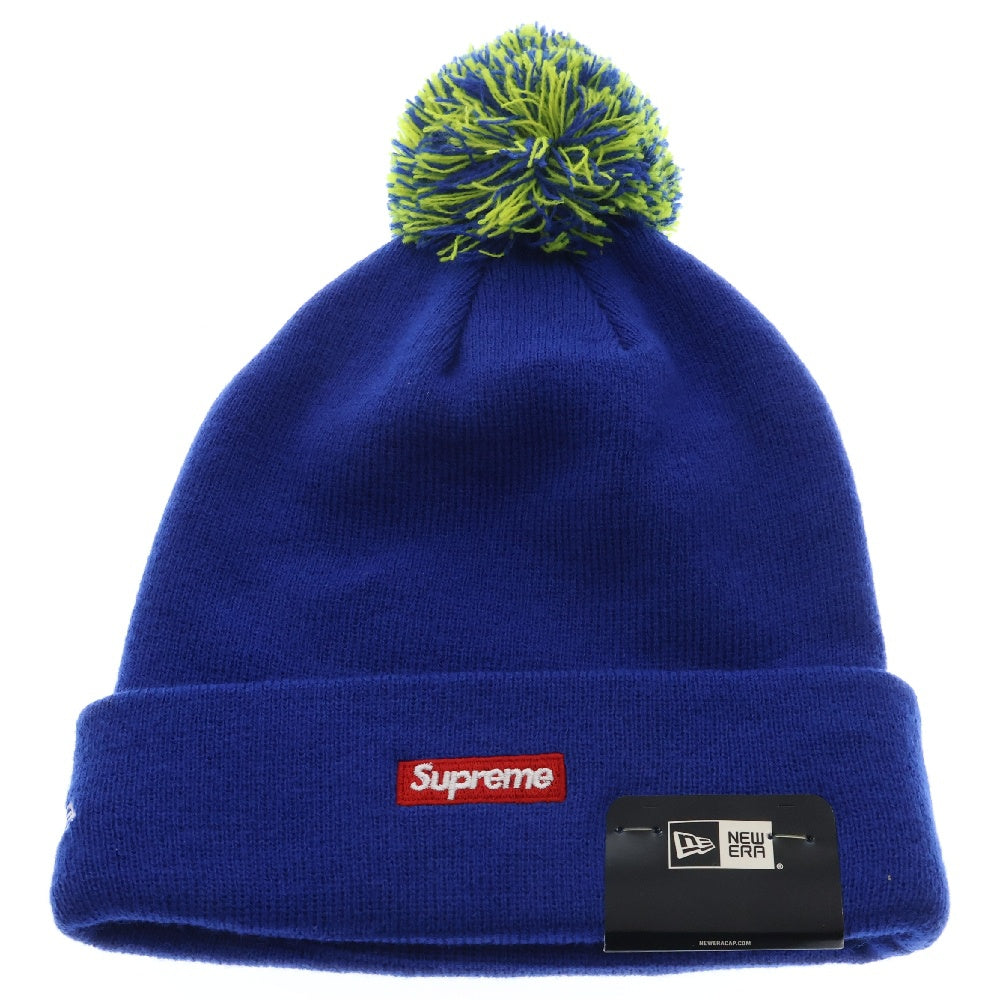 SUPREME(シュプリーム) 16AW New Era Chenille Script Beanie ニューエラ スクリプト ボンボン ビーニー ブルー