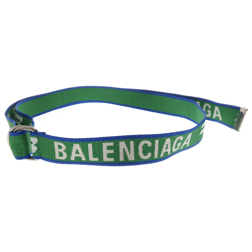BALENCIAGA(バレンシアガ) SPORTY Bロゴ D-RING ベルト ブルー/グリーン