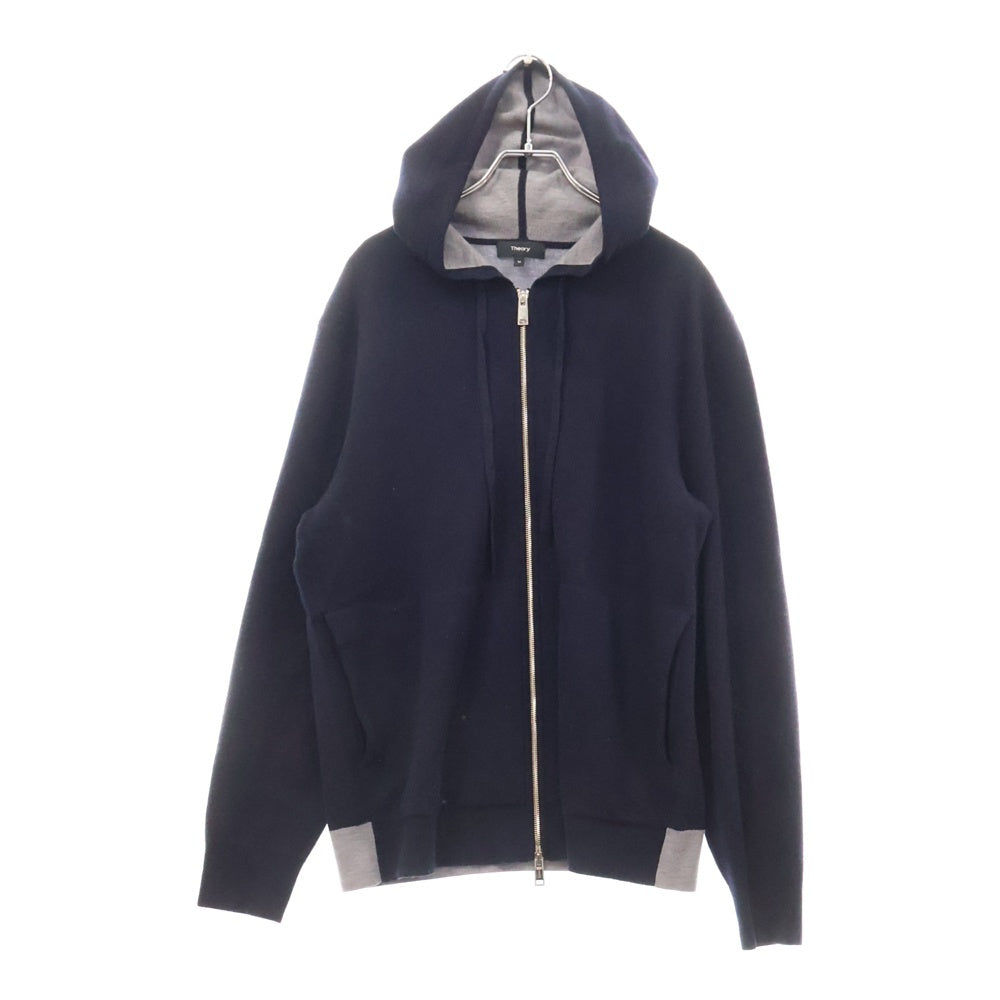 theory(セオリー) 21AW Regal Merino Arnaud Hoodie ウール ジップアップ ニット パーカー ネイビー RSL-FA21-02