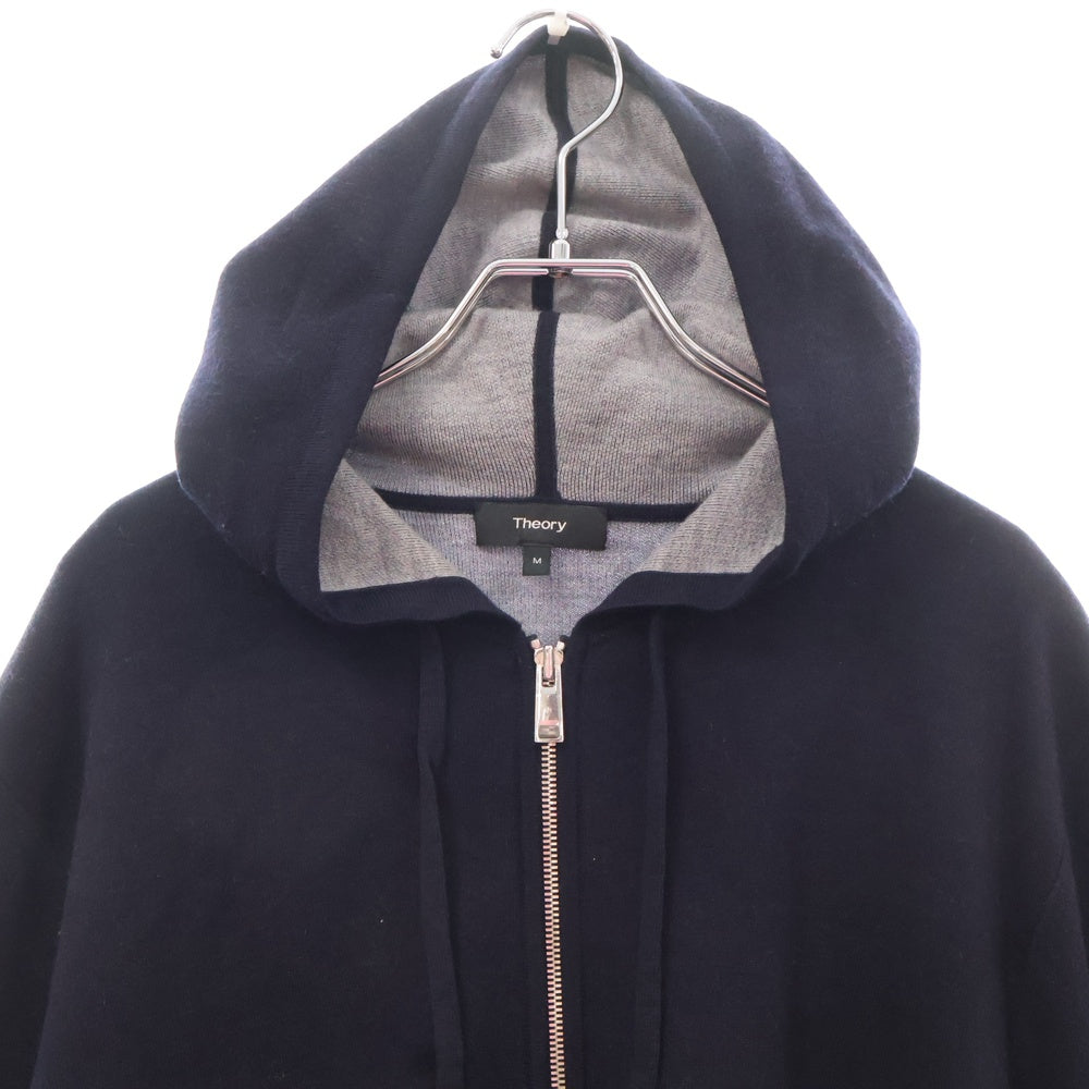 theory(セオリー) 21AW Regal Merino Arnaud Hoodie ウール ジップアップ ニット パーカー ネイビー RSL-FA21-02