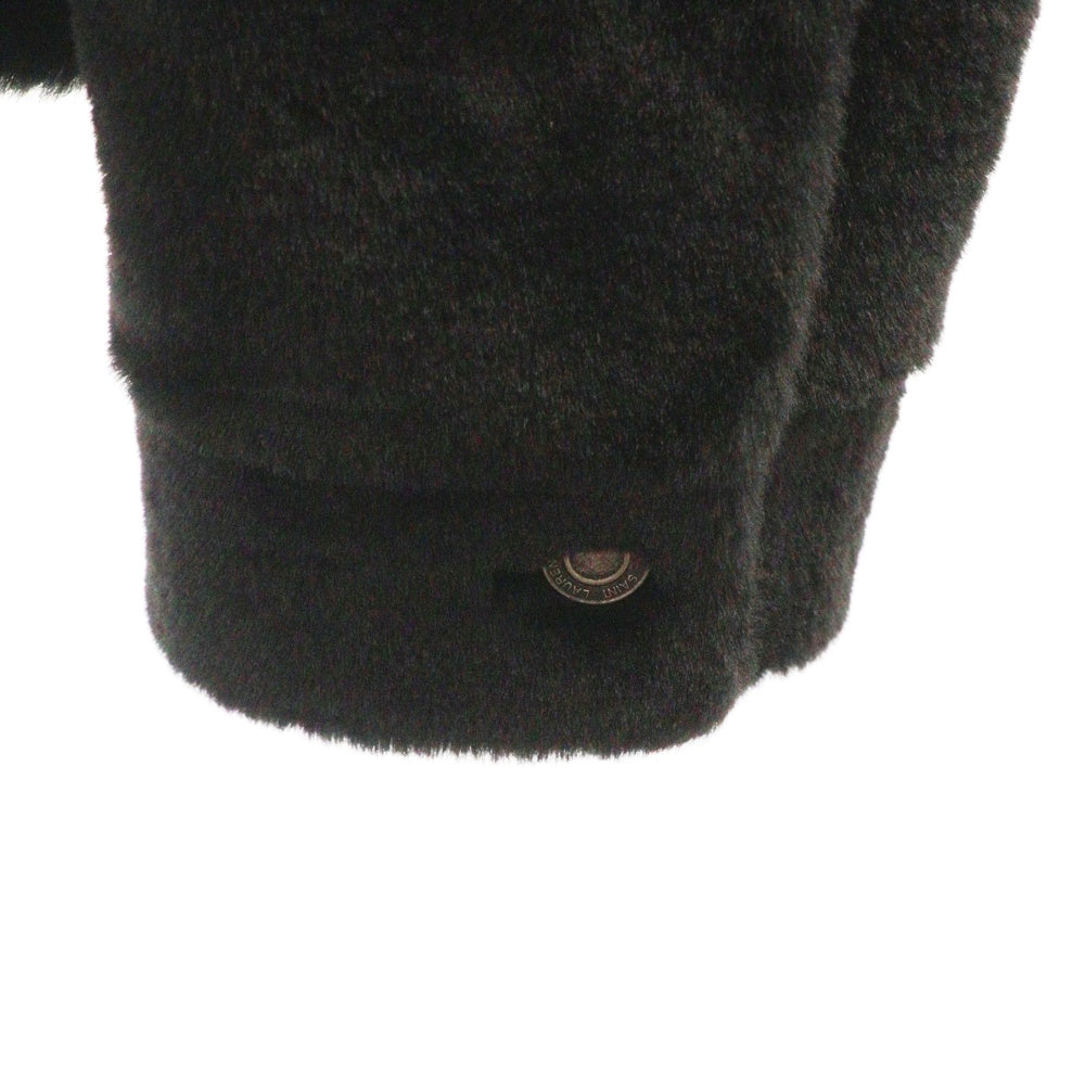 SAINT LAURENT PARIS(サンローランパリ) 23AW FAUX FUR JACKET フェイクファージャケット ブラック 713737 Y4F86