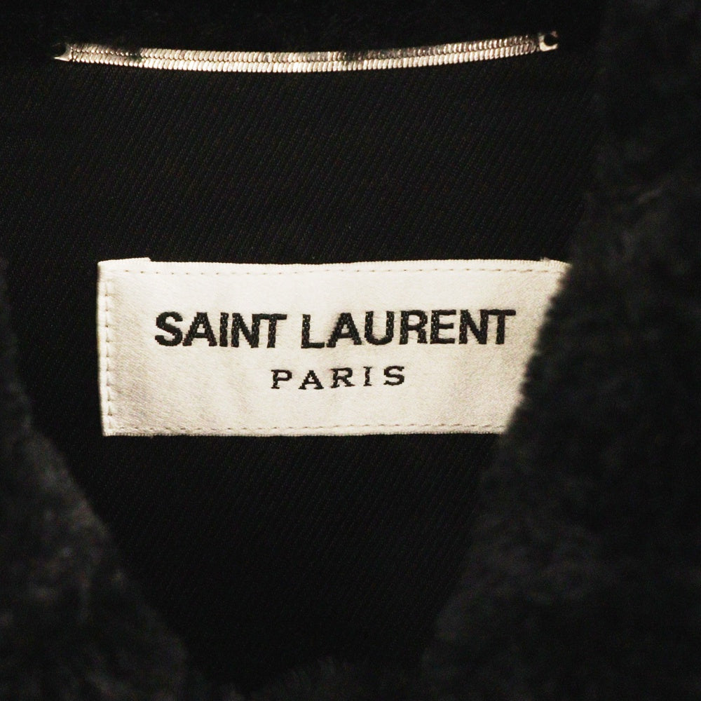 SAINT LAURENT PARIS(サンローランパリ) 23AW FAUX FUR JACKET フェイクファージャケット ブラック 713737 Y4F86