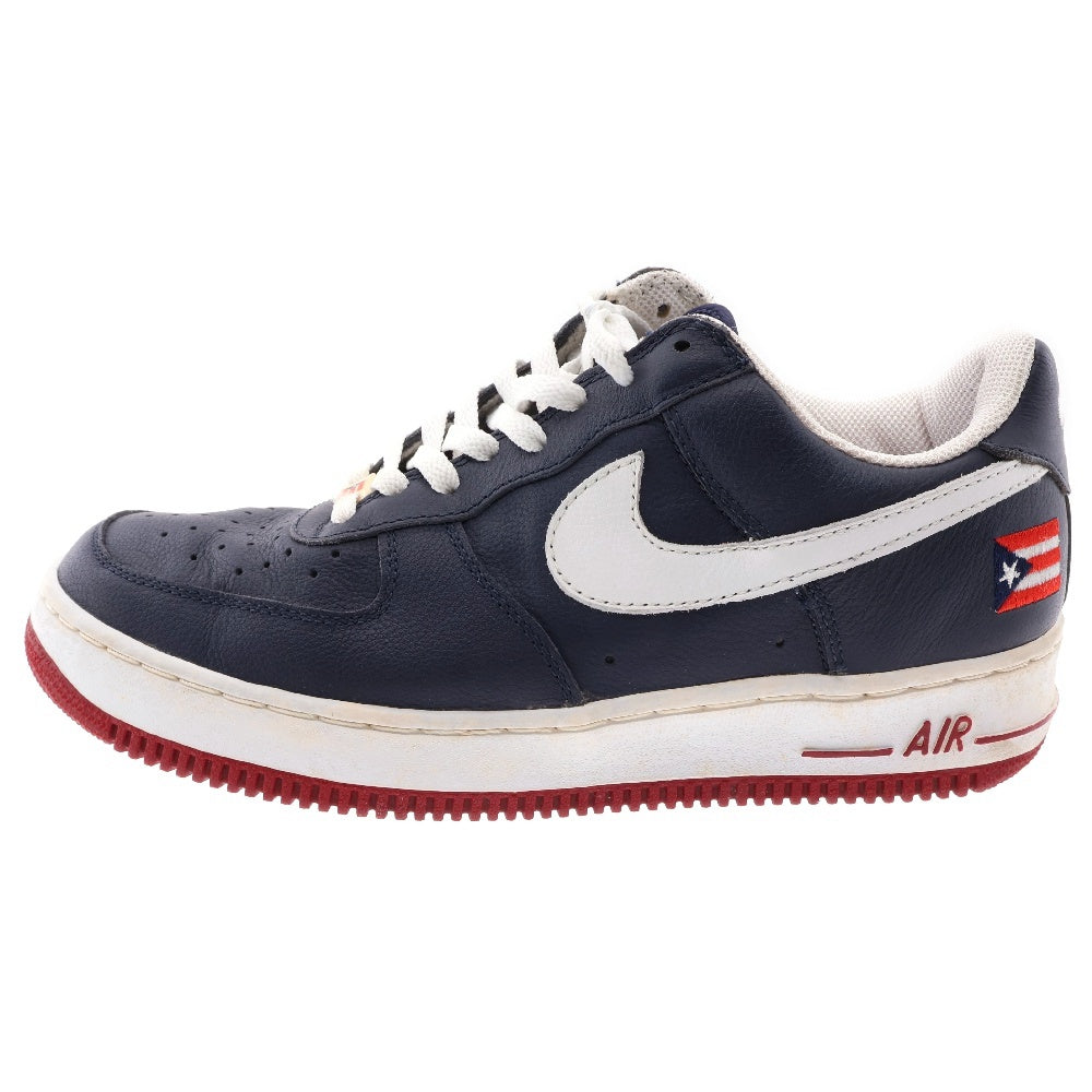 NIKE(ナイキ) 【観賞用 2002年製】AIR FORCE 1 LOW PUERTO RICO エアフォース プエルトリコ ローカットスニーカー ネイビー US10.5/28.5cm 624040‐411
