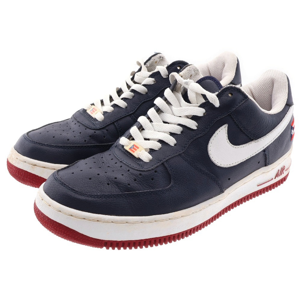 NIKE(ナイキ) 【観賞用 2002年製】AIR FORCE 1 LOW PUERTO RICO エアフォース プエルトリコ ローカットスニーカー ネイビー US10.5/28.5cm 624040‐411
