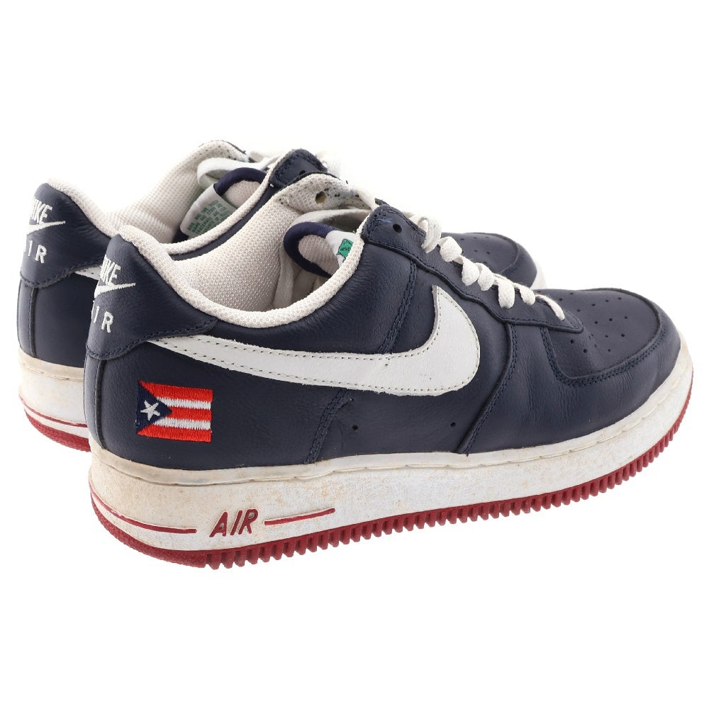 NIKE(ナイキ) 【観賞用 2002年製】AIR FORCE 1 LOW PUERTO RICO エアフォース プエルトリコ ローカットスニーカー ネイビー US10.5/28.5cm 624040‐411