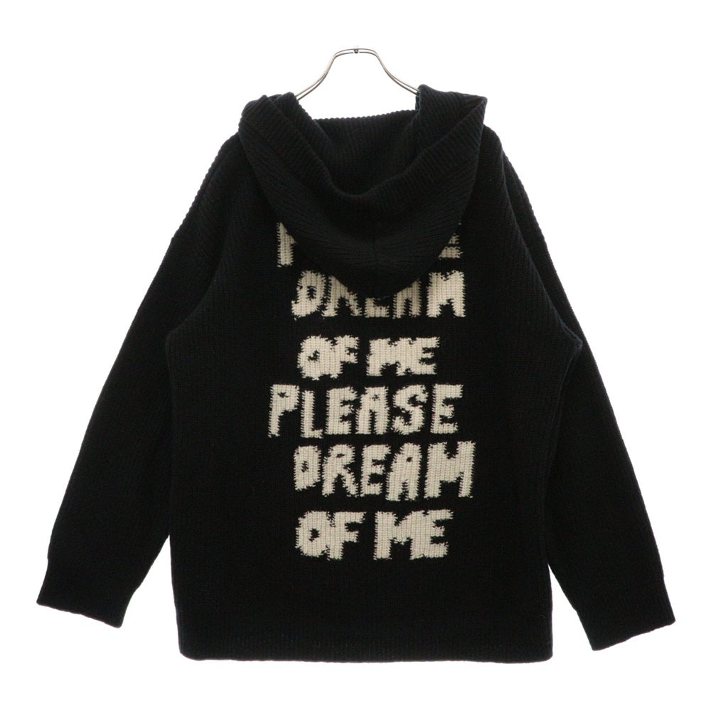 CELINE(セリーヌ) 22SS ARTIST BAJA JACQUARD RIBBED WOOL HOODIE バハ ジャカード リブ ウール オーバーサイズ ニット パーカー ブラック 2A53W489Q