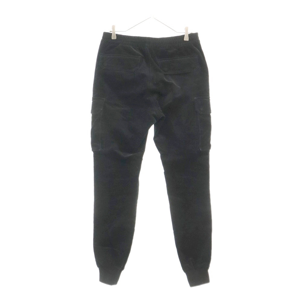 SOPHNET.(ソフネット) 18AW SLIM FIT CORDUROY EASY CARGO RIB PANT スリムフィット コーデュロイ イージー カーゴリブパンツ ブラック SOPH-189039