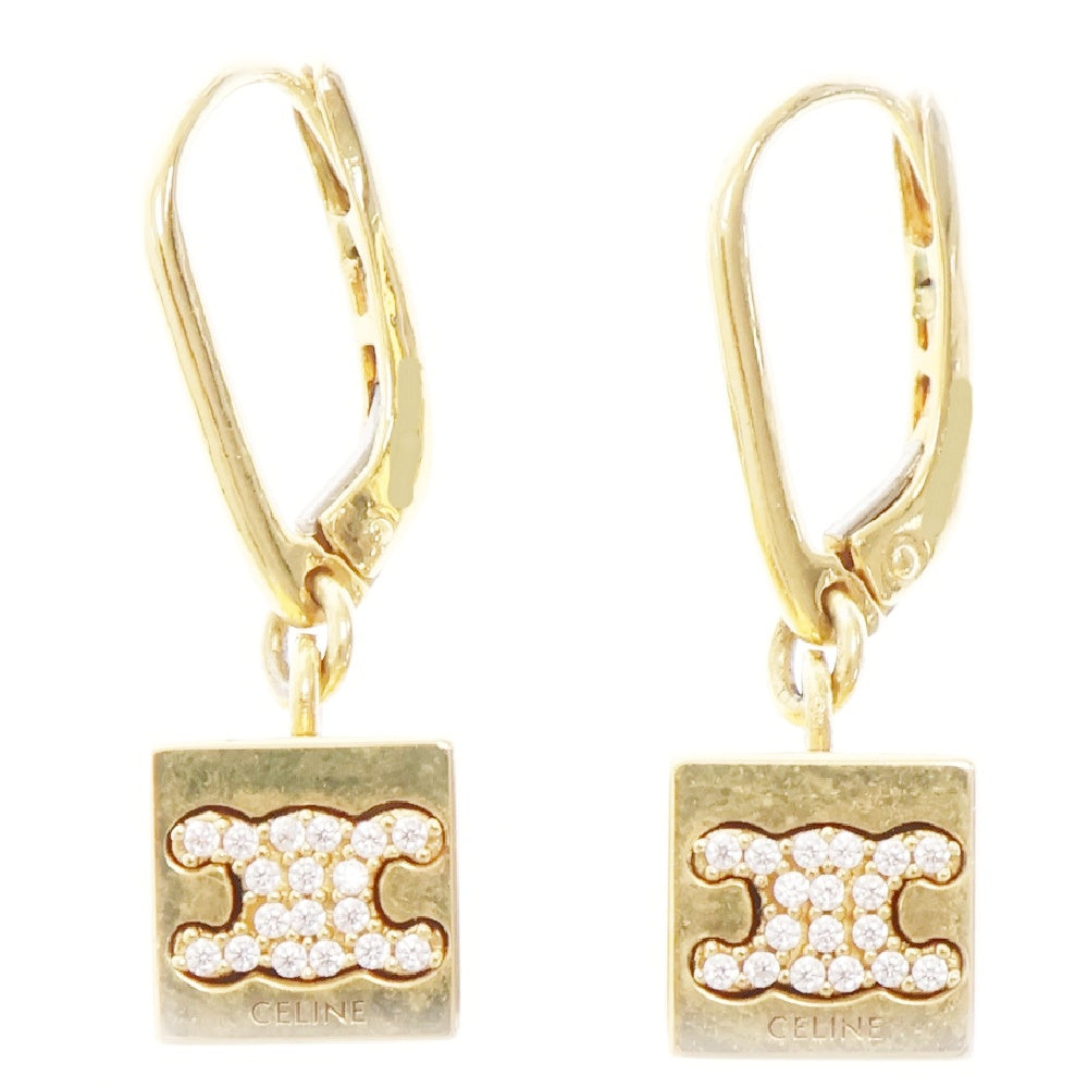 CELINE(セリーヌ) TRIOMPHE CUBE EARRINGS トリオンフ キューブ ピアス ゴールド