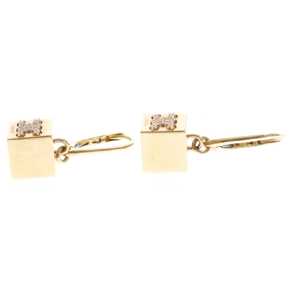 CELINE(セリーヌ) TRIOMPHE CUBE EARRINGS トリオンフ キューブ ピアス ゴールド