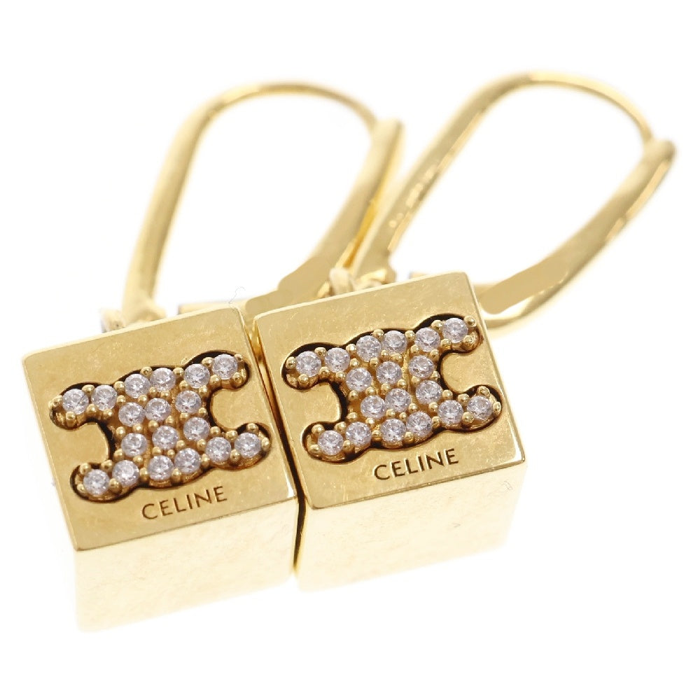 CELINE(セリーヌ) TRIOMPHE CUBE EARRINGS トリオンフ キューブ ピアス ゴールド
