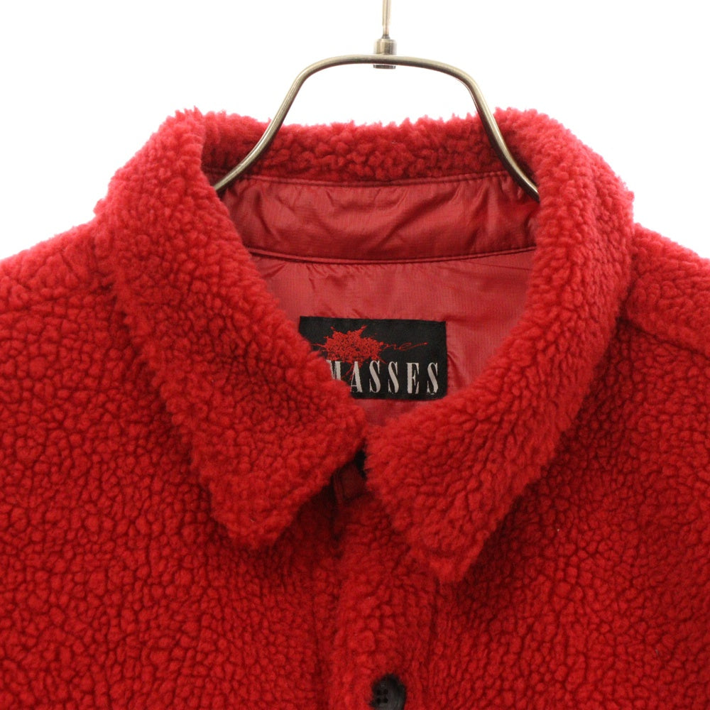 MASSES(マシス) 19AW FLEECE OVER SHT JKT フリースシャツジャケット レッド