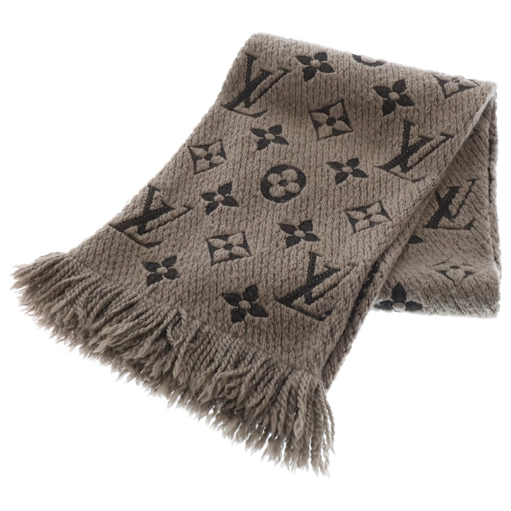 LOUIS VUITTON(ルイヴィトン) エシャルプロゴマニア マフラー ウール/シルク グレージュ 402336