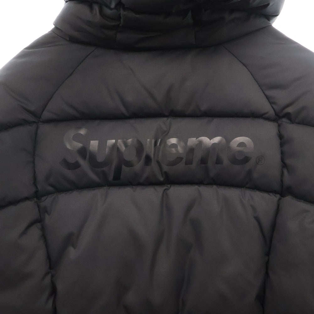 SUPREME(シュプリーム) 21AW Warp Hooded Puffy Jacket ワープ フーデッド パフィー ジップアップ ジャケット ブラック