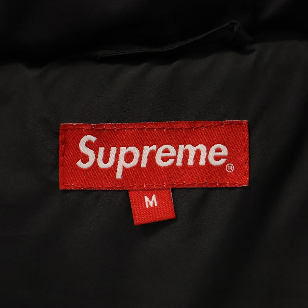 SUPREME(シュプリーム) 21AW Warp Hooded Puffy Jacket ワープ フーデッド パフィー ジップアップ ジャケット ブラック