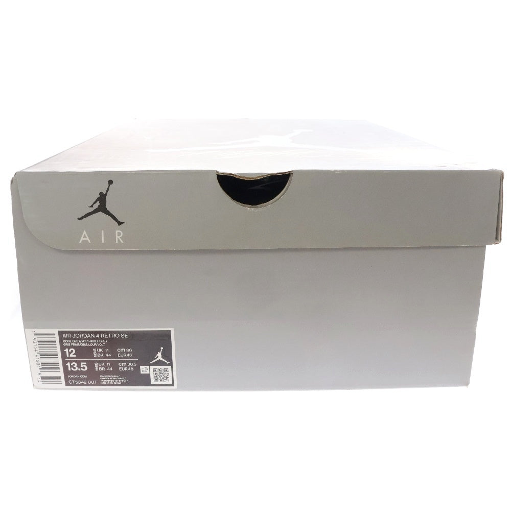 NIKE(ナイキ) AIR JORDAN4 RETRO LE NEON エアジョーダン4 ネオン ハイカットスニーカー グレー US12/30cm CT5342-007