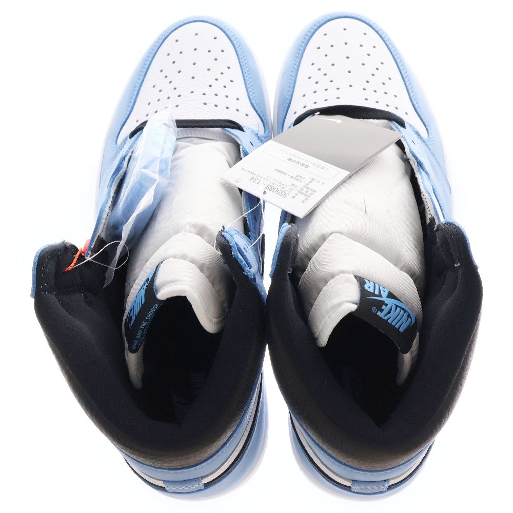 NIKE(ナイキ) AIR JORDAN 1 RETRO HIGH OG UNIVERCITY BLUE エアジョーダン ユニバーシティーブルー ハイカットスニーカー ブルー/ホワイト US13/31cm 555088-134