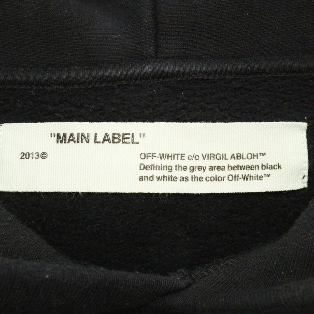 OFF-WHITE(オフホワイト) 17AW ×KITH JUST GLOBAL HOODIE キス ジャストグローバル プリント スウェット プルオーバーパーカー ブラック OMBB009F17003212