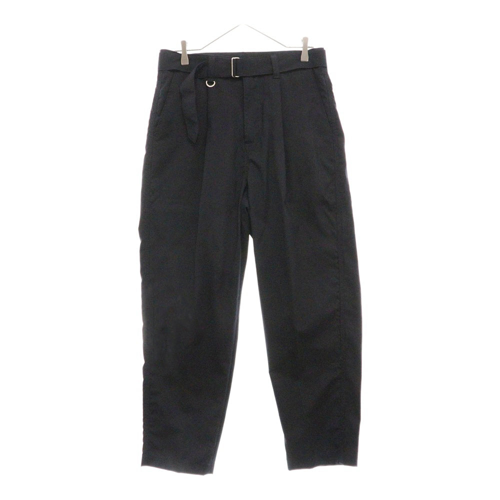 SOPHNET.(ソフネット) 22SS WIDE BELTED BAGGY TUCK TAPERED PANTS ワイド ベルテッド テーパード バギー タックパンツ ブラック SOPH-220038