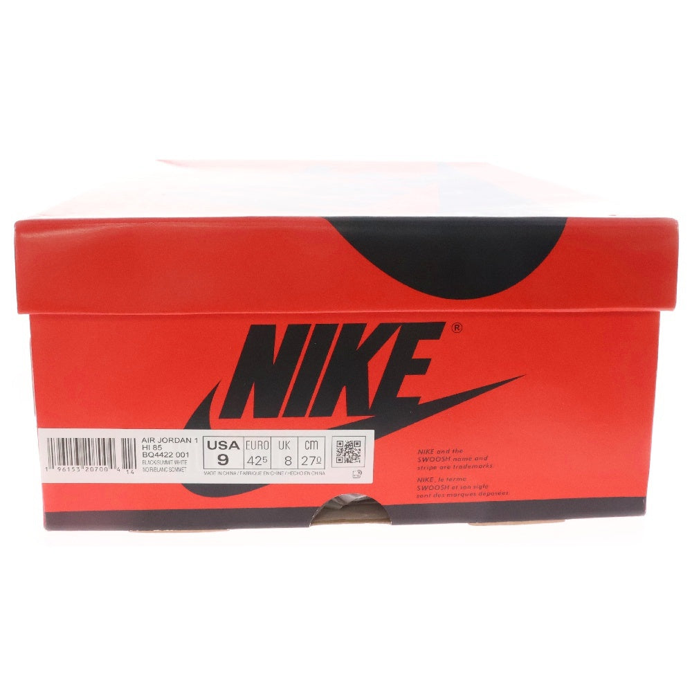 NIKE(ナイキ) AIR JORDAN 1 HI 85 Black/White エアジョーダン1 ハイカットスニーカー ブラック/ホワイト US9/27cm BQ4422-001