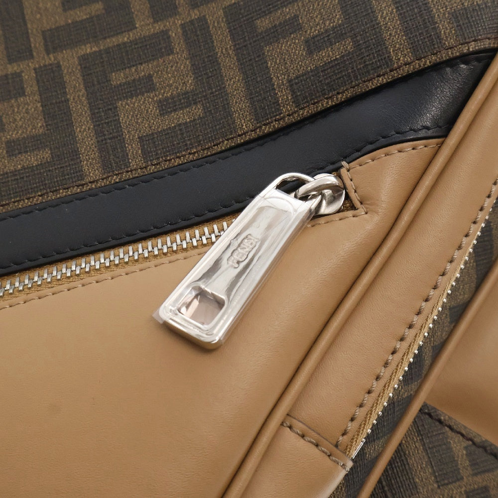 FENDI(フェンディ) ZAINO TESS PU FF PVC レザー ズッカ ダイアゴナル バックパック ブラウン