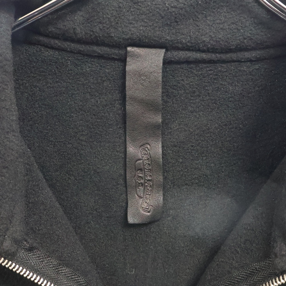 CHROME HEARTS(クロムハーツ) YKT U TARDY SWEEP HLF ZIP ダガーハーフジップフリースブルゾン ブラック/シルバー