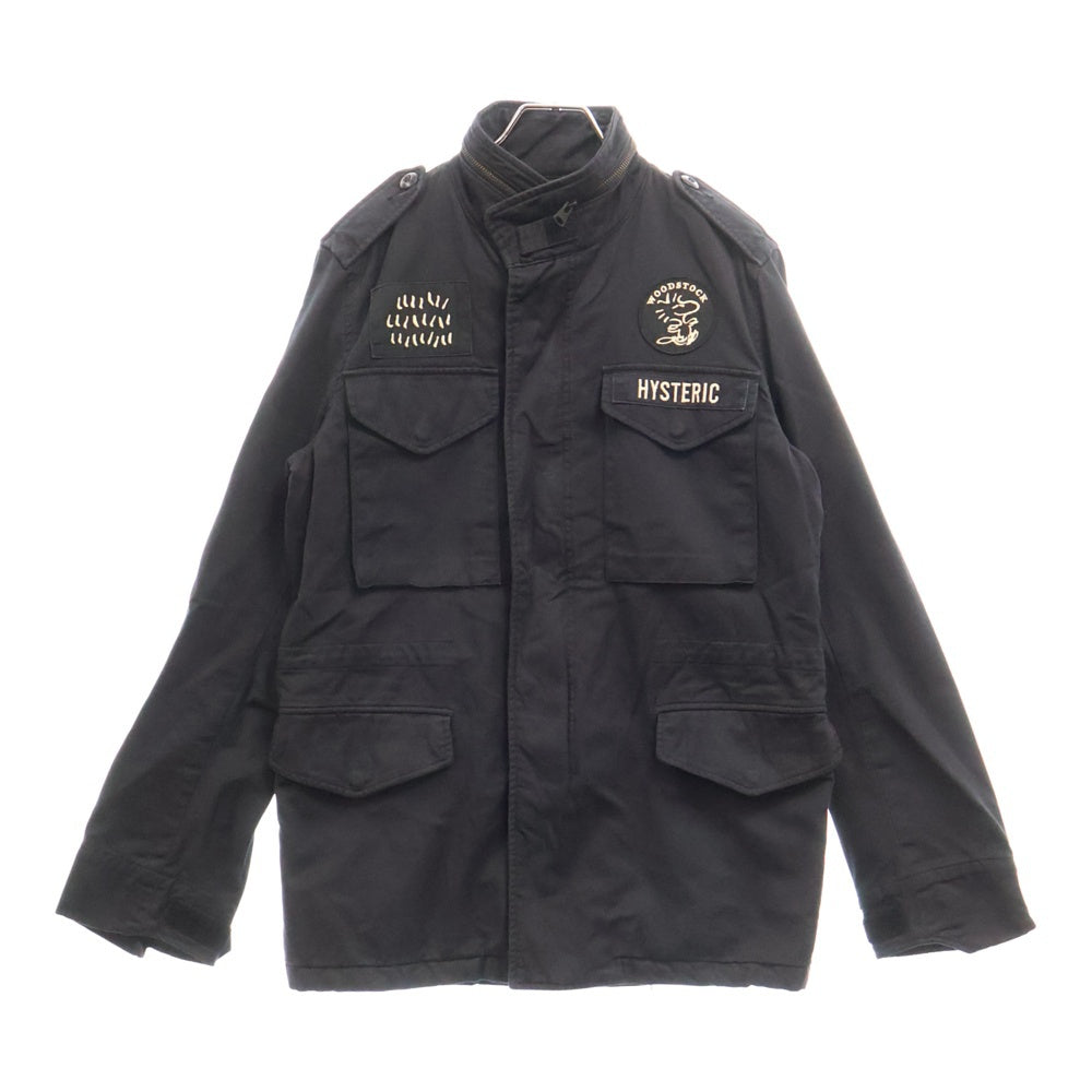HYSTERIC GLAMOUR(ヒステリックグラマー) ×THEATER8 M-65 ウッドストック ミリタリー フィールドジャケット ブラック 0293AB11