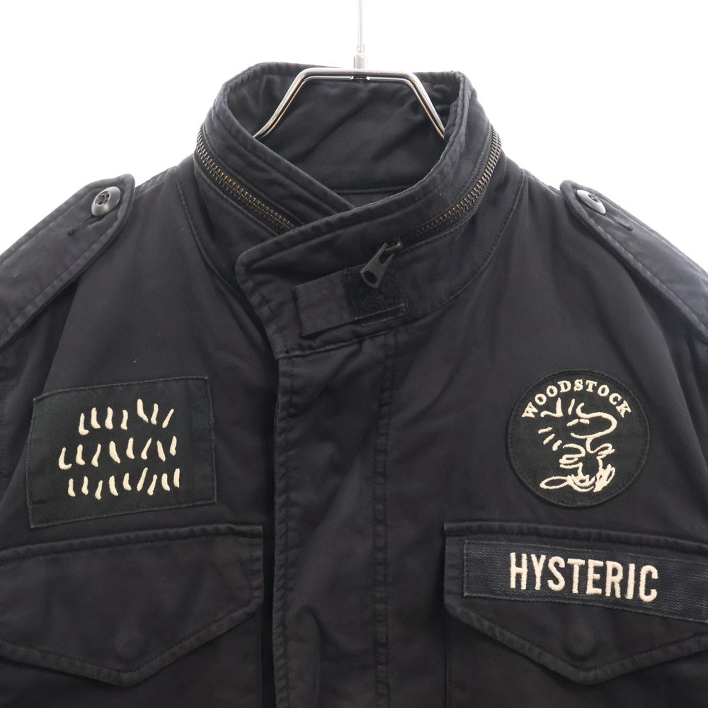 HYSTERIC GLAMOUR(ヒステリックグラマー) ×THEATER8 M-65 ウッドストック ミリタリー フィールドジャケット ブラック 0293AB11