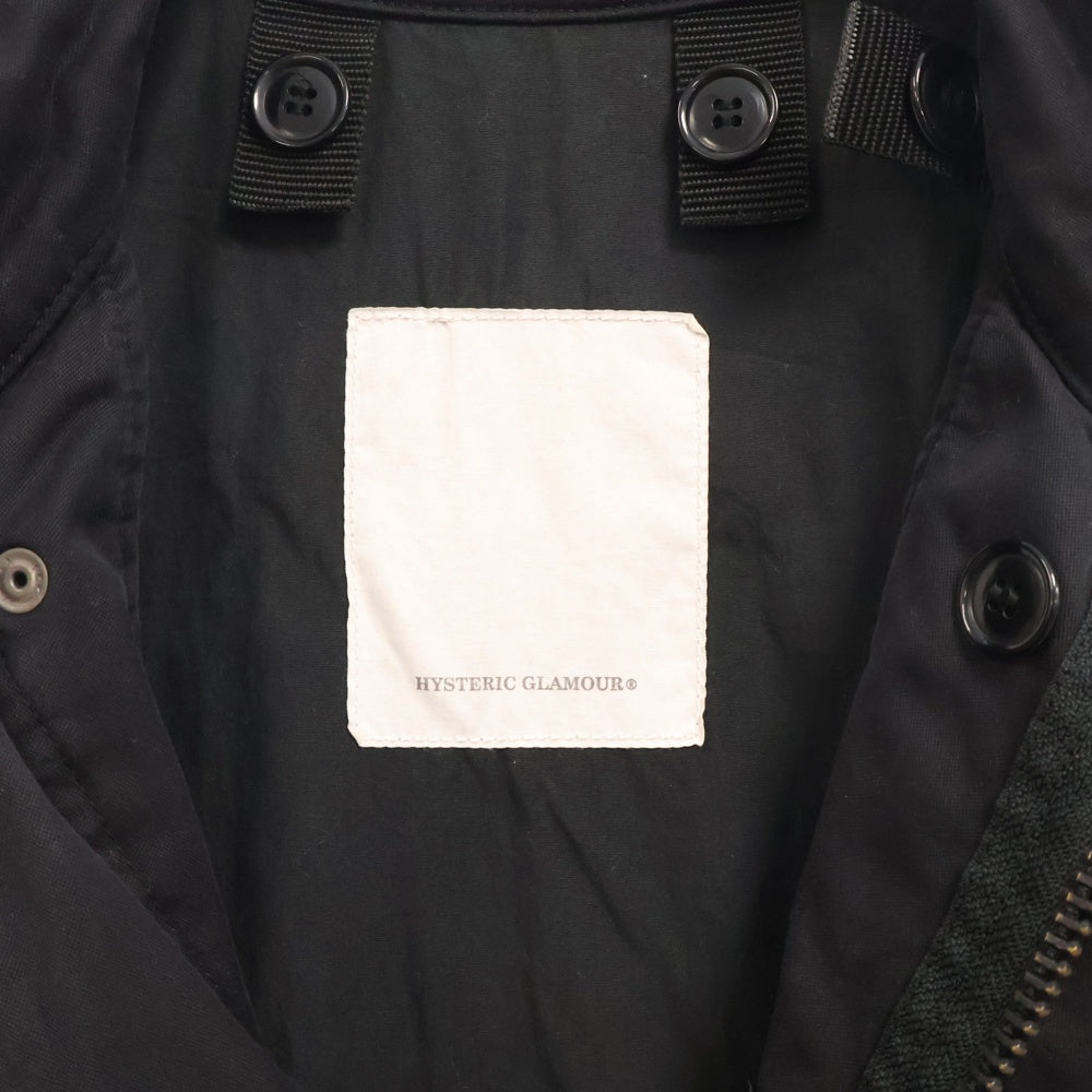 HYSTERIC GLAMOUR(ヒステリックグラマー) ×THEATER8 M-65 ウッドストック ミリタリー フィールドジャケット ブラック 0293AB11