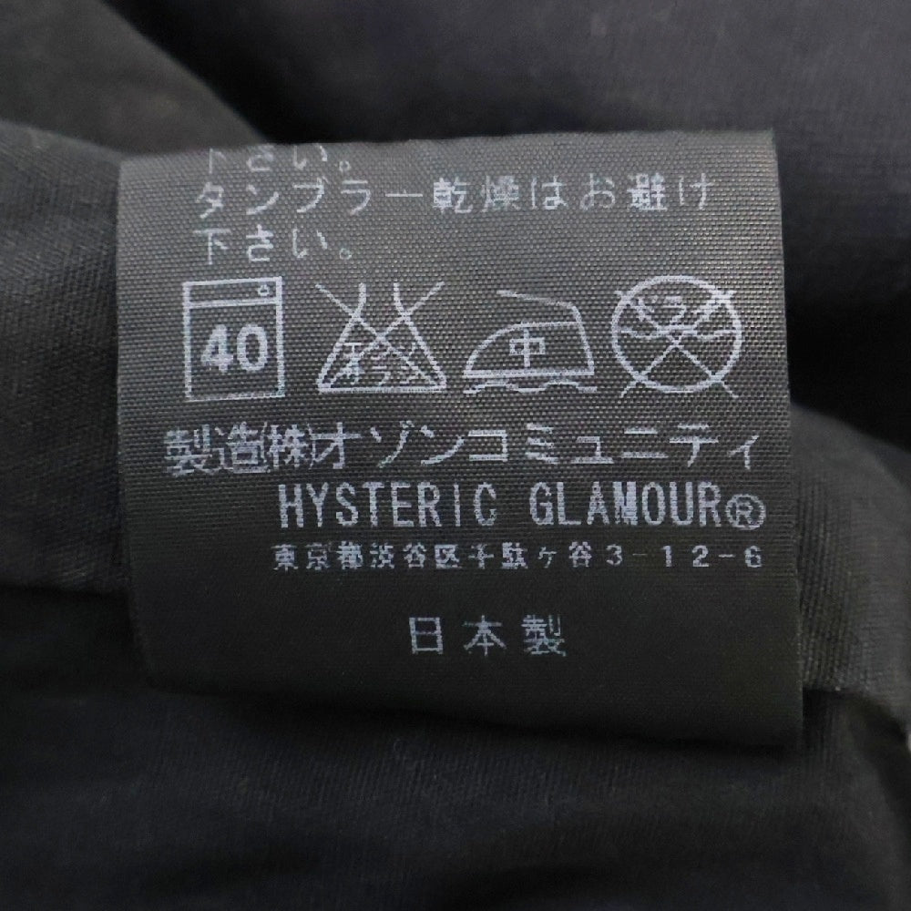 HYSTERIC GLAMOUR(ヒステリックグラマー) ×THEATER8 M-65 ウッドストック ミリタリー フィールドジャケット ブラック 0293AB11
