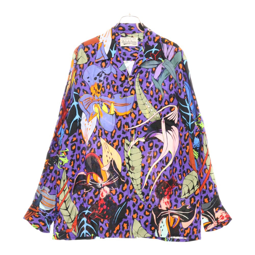 WACKO MARIA(ワコマリア) 21AW HAWAIIAN SHIRT ハワイアン シルク 長袖シャツ パープル 21FW-WMS-HI01