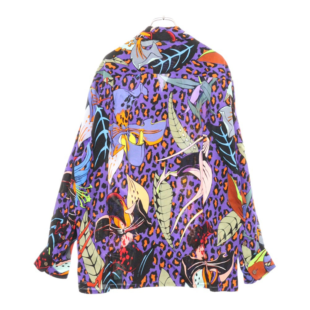 WACKO MARIA(ワコマリア) 21AW HAWAIIAN SHIRT ハワイアン シルク 長袖シャツ パープル 21FW-WMS-HI01