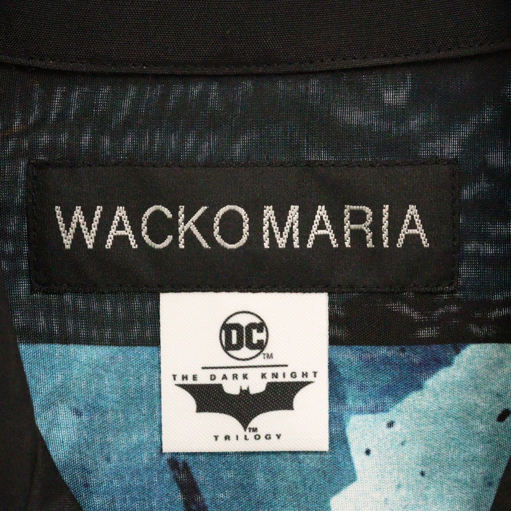 WACKO MARIA(ワコマリア) 25SS ×THE DARK KNIGHT TRILOGY HAWAIIAN SHIRT ザ ダークナイト ハワイアン 半袖シャツ ブラック/ブルー TDKT-WM-HI02