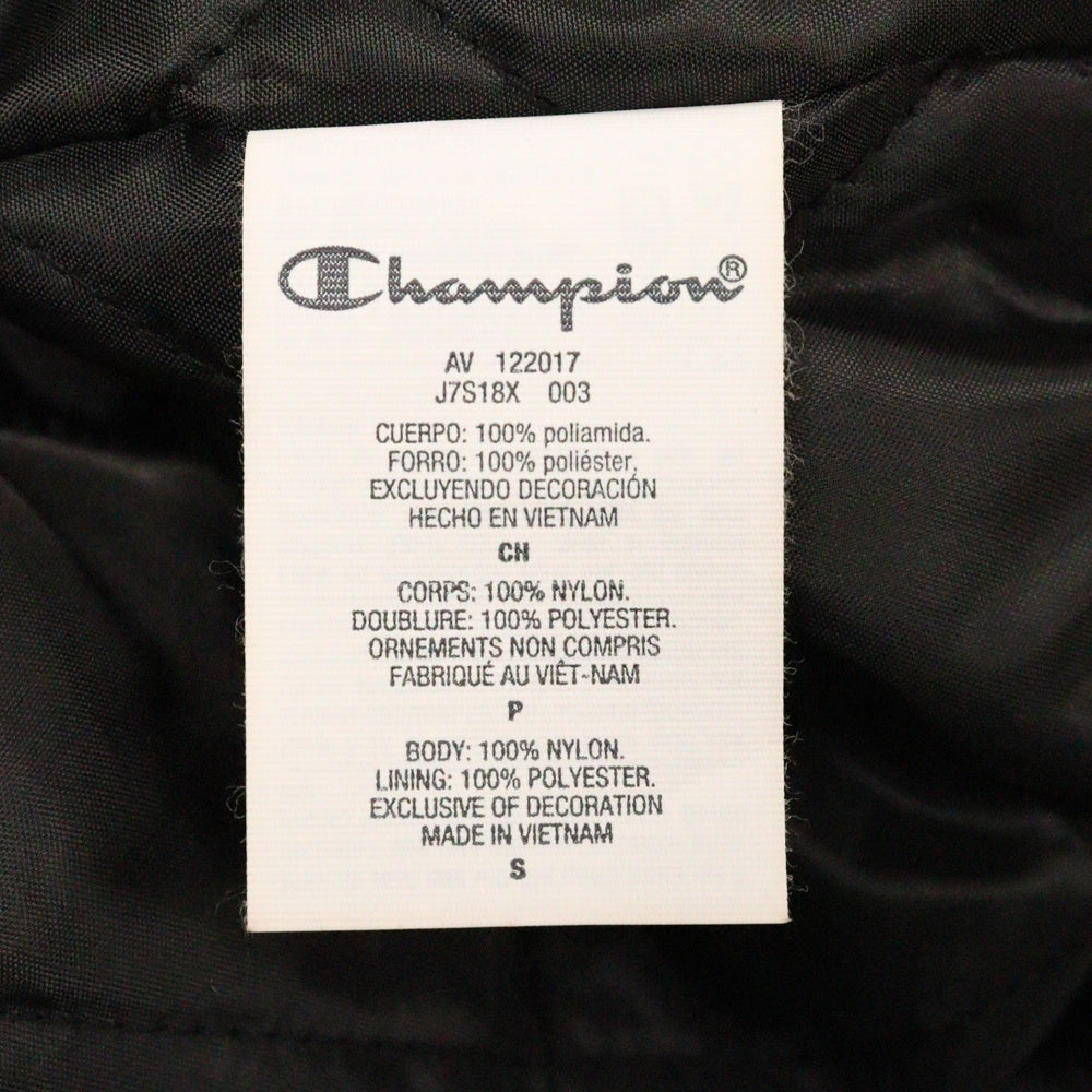 SUPREME(シュプリーム) 18SS×Champion Pullover Parka チャンピオン ビックロゴ 刺繍 ナイロンプルオーバー パーカー ブラック
