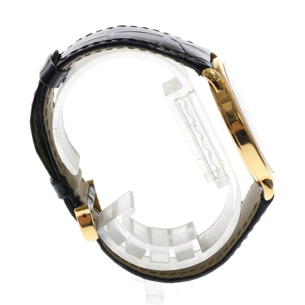 Cartier(カルティエ) ロンド ルイ カルティエ LM ホワイト文字盤 K18YG アリゲーター 腕時計 W6800251
