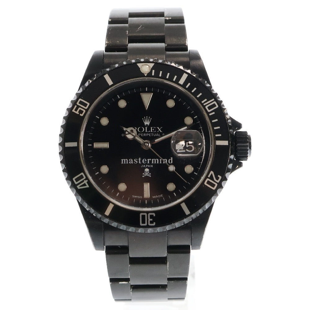 mastermind JAPAN(マスターマインドジャパン) ×ROLEX BAMFORD ロレックス バンフォード サブマリーナー デイト カスタム腕時計 ブラック 世界10本限定 Ref.16610