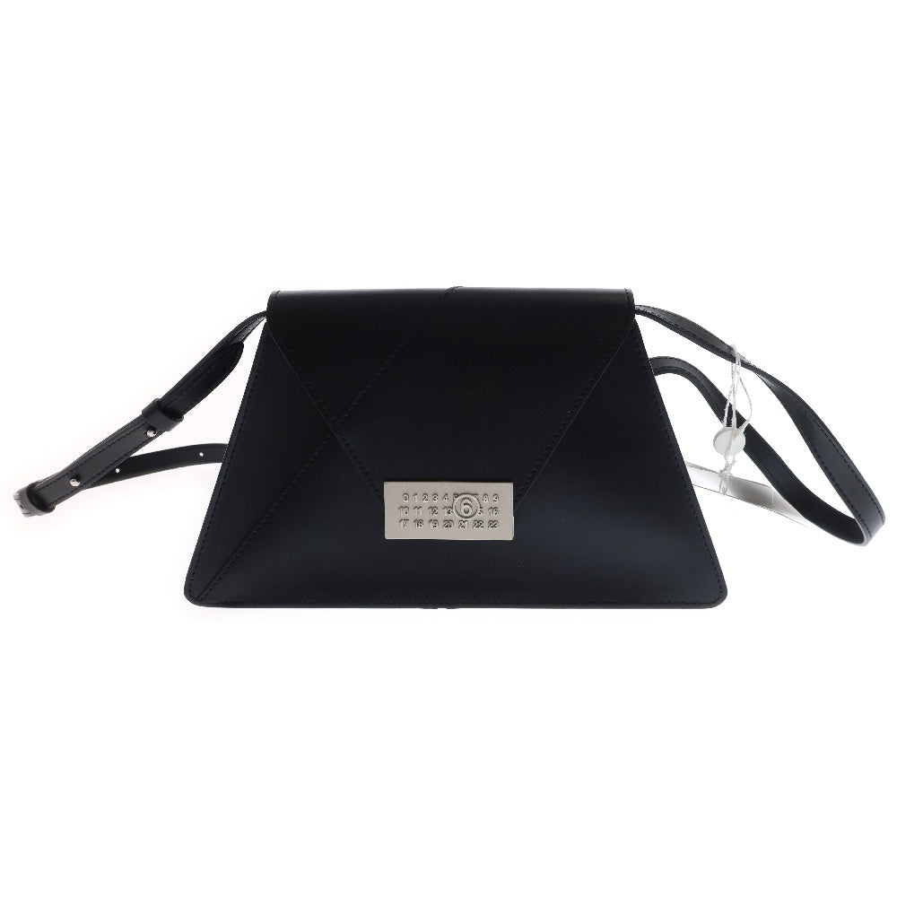 MM6 Maison Margiela(エムエムシックスメゾンマルジェラ) Japanese Flap Crossbody Bag ジャパニーズ フラップ クロスボディバッグ レザーショルダーバッグ ブラック SB5WG0012